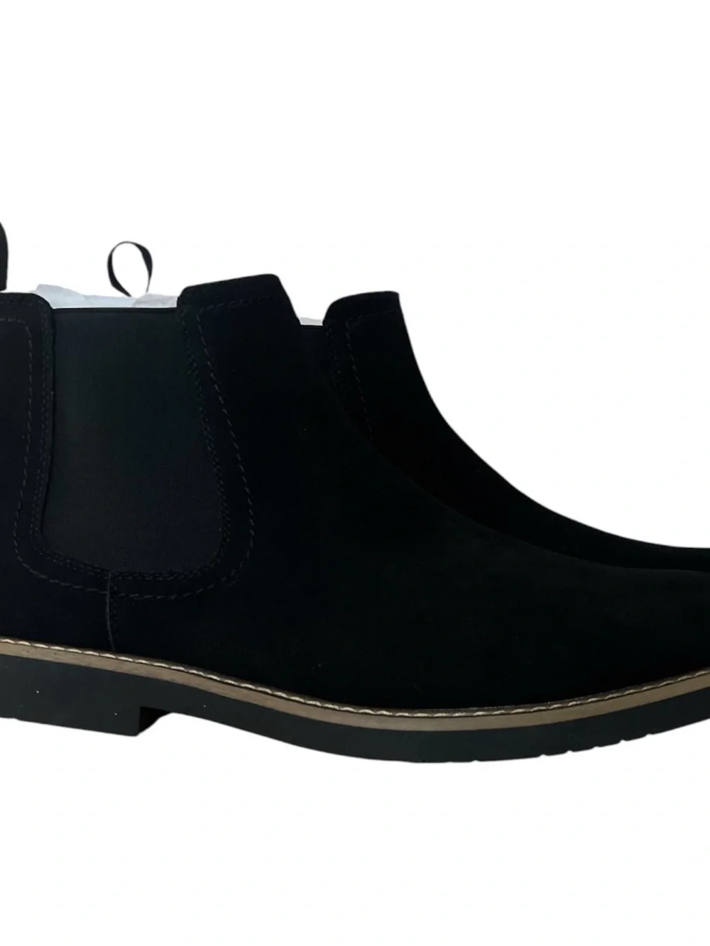 Men's Black Suede Chelsea Boots - Classic Slip-On Style